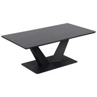 COUCHTISCH 110/60/42 cm rechteckig Schwarz  - Schwarz, Design, Keramik/Metall (110/60/42cm) - Stylife