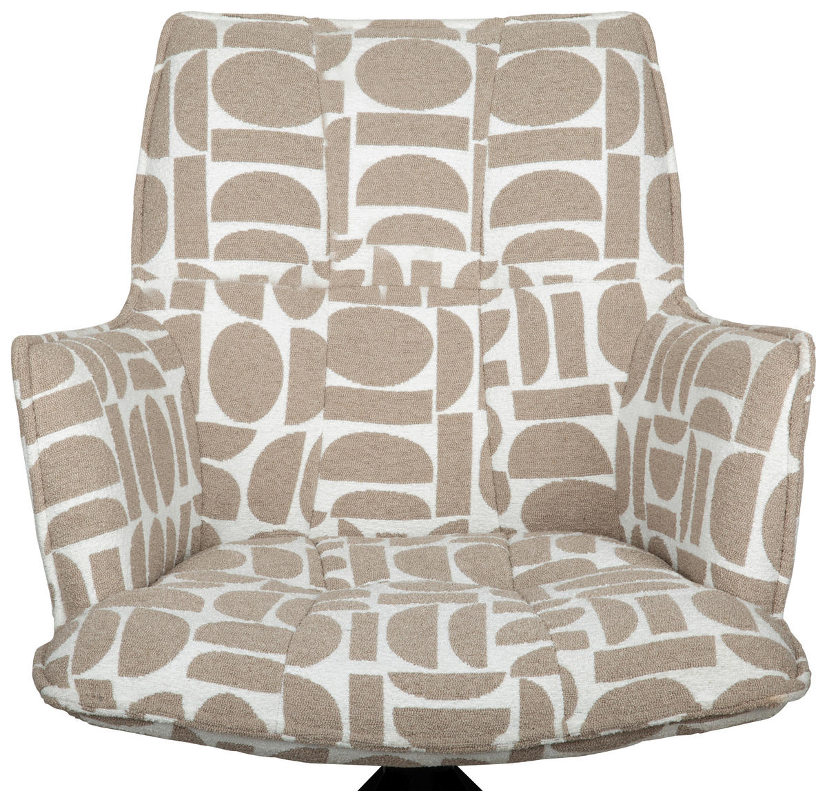 ARMLEHNSTUHL  in Eisen Jacquard  - Taupe/Schwarz, Design, Textil/Metall (59/89,5/63cm) - Novel