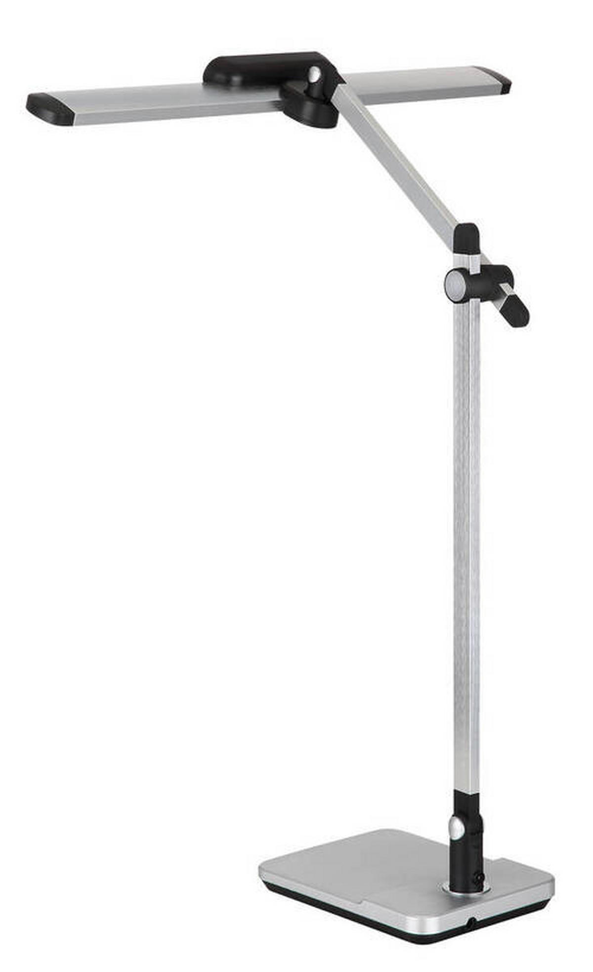 LED-SKRIVBORDSLAMPA 36,8/50/61,2 cm   - silver/svart, Design, metall/plast (36,8/50/61,2cm) - Globo
