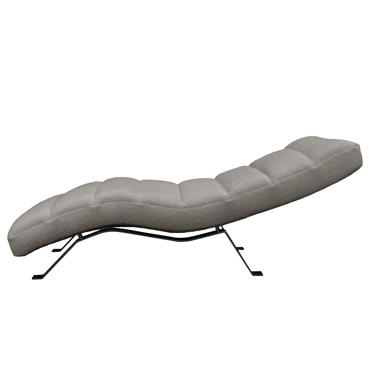 RELAXLIEGE SWING Bouclé Dunkelgrau  - Dunkelgrau/Schwarz, Design, Textil/Metall (65/65-95/171cm) - Livetastic