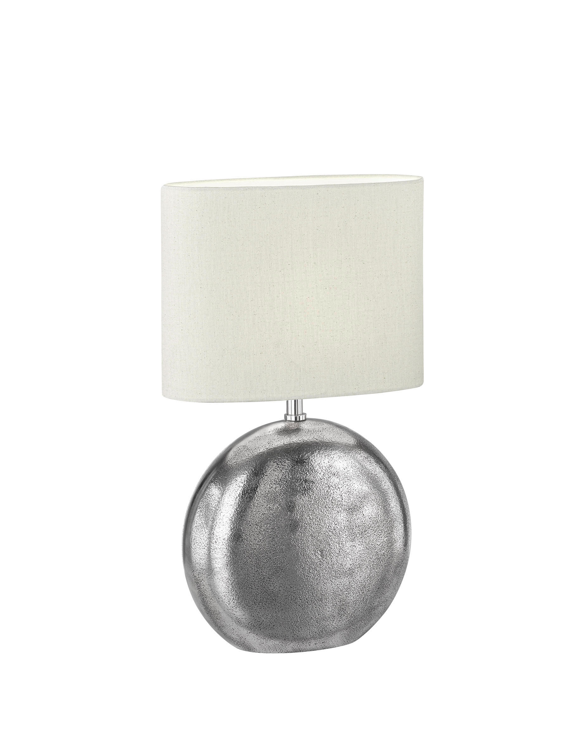TISCHLEUCHTE - Sandfarben/Weiss, Konventionell, Textil/Metall (34/17/53cm) - Fischer & Honsel