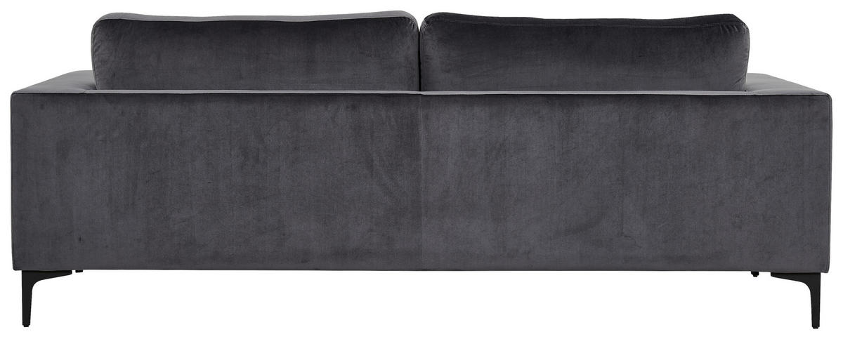 2-SITZER-SOFA Schwarz, Dunkelgrau  - Dunkelgrau/Schwarz, Design, Kunststoff/Textil (215/84/88cm) - Livetastic