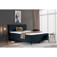 BOXBETT 180/200 cm  in Blau  - Blau/Schwarz, Design, Holz/Holzwerkstoff (180/200cm) - Xora