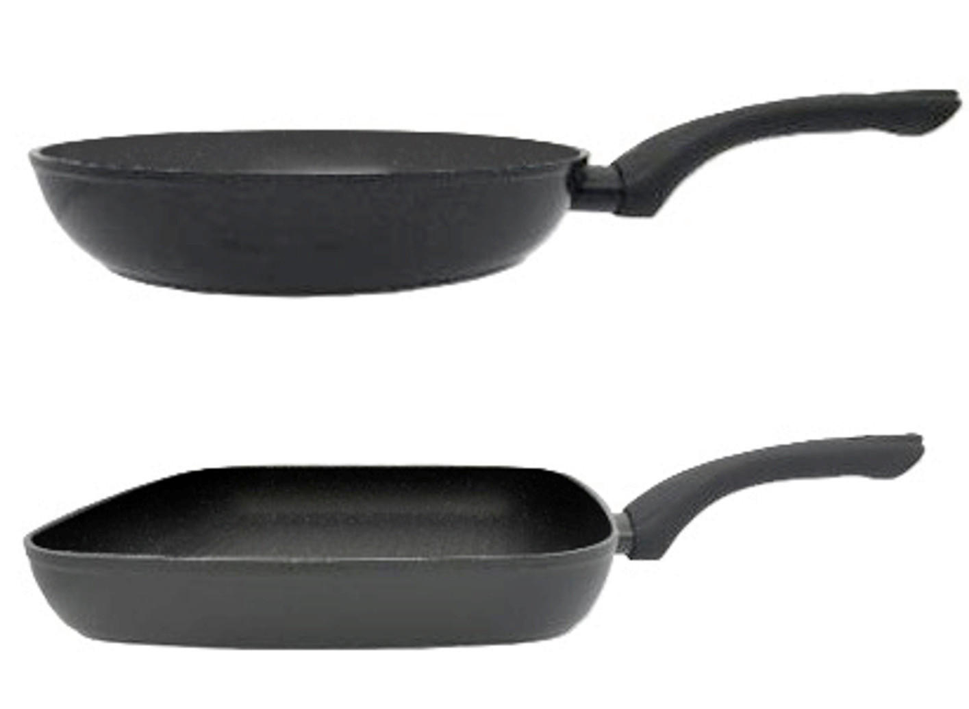 PFANNENSET Lafer Aluminium 2-teilig  - Schwarz, Basics, Metall - Johann Lafer