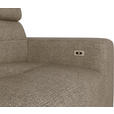 ECKSOFA Beige Chenille  - Beige/Schwarz, KONVENTIONELL, Textil/Metall (178/264cm) - Hom`in