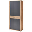 GARDEROBE 5-teilig  in 260/199/38 cm  - Graphitfarben/Eiche Artisan, Design, Holzwerkstoff/Textil (260/199/38cm) - Xora