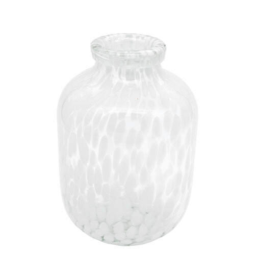 VÁZA 22 cm  - fehér, Basics, Üveg (15,5/22cm) - Ambia Home