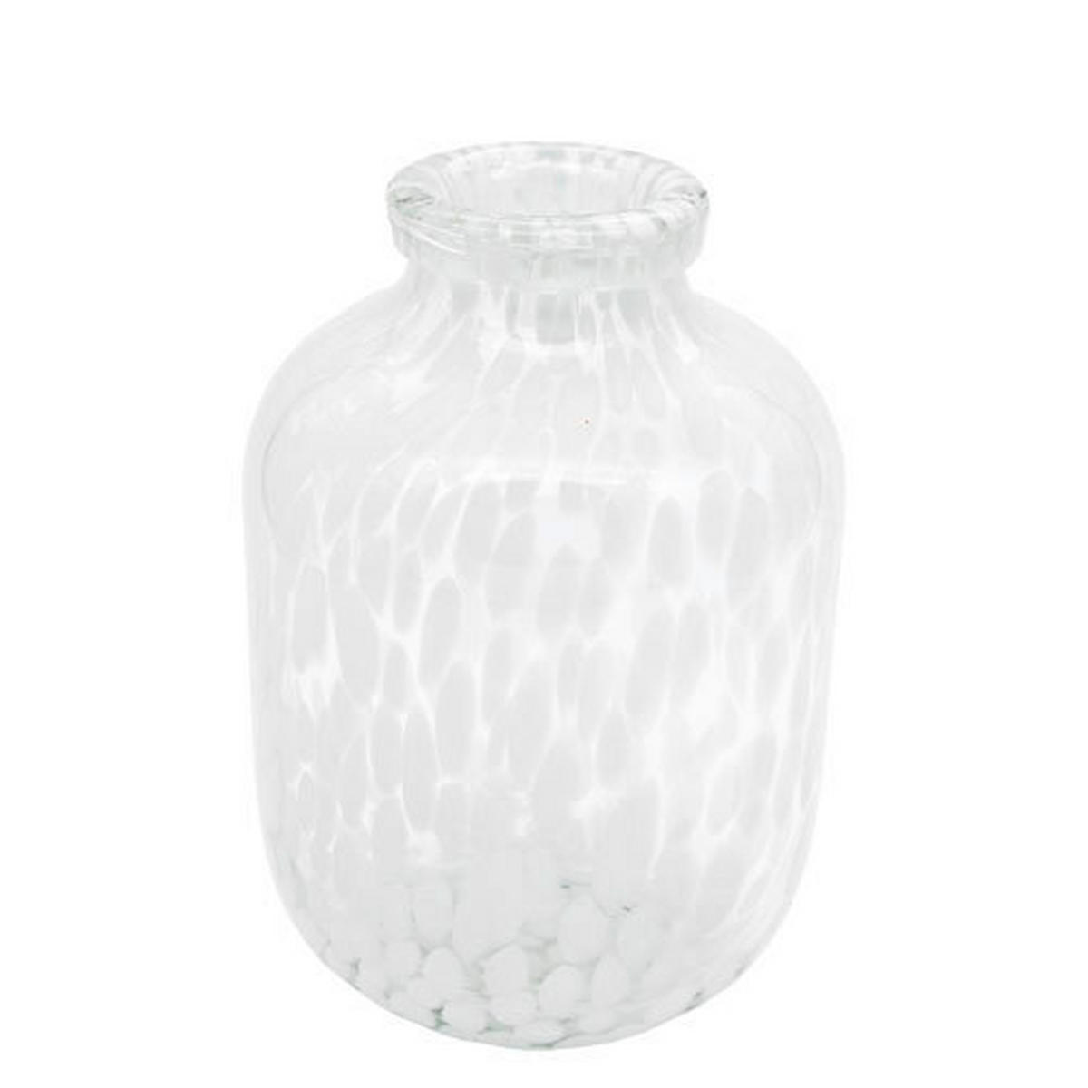 VÁZA 22 cm  - fehér, Basics, Üveg (15,5/22cm) - Ambia Home