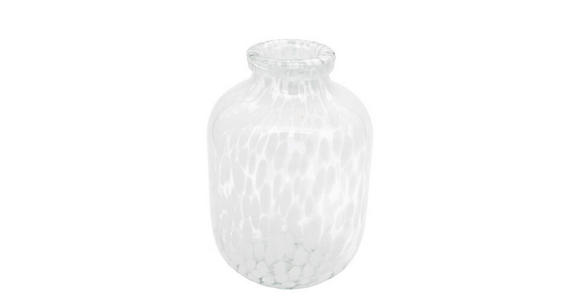 VASE 22 cm - Weiß, Basics, Glas (15,5/22cm) - Ambia Home