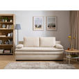 SCHLAFSOFA  mit Liegefunktion, Schlafen auf Sitzhöhe, Rücken echt Struktur Beige  - Beige/Schwarz, KONVENTIONELL, Kunststoff/Textil (195/93/83cm) - Carryhome