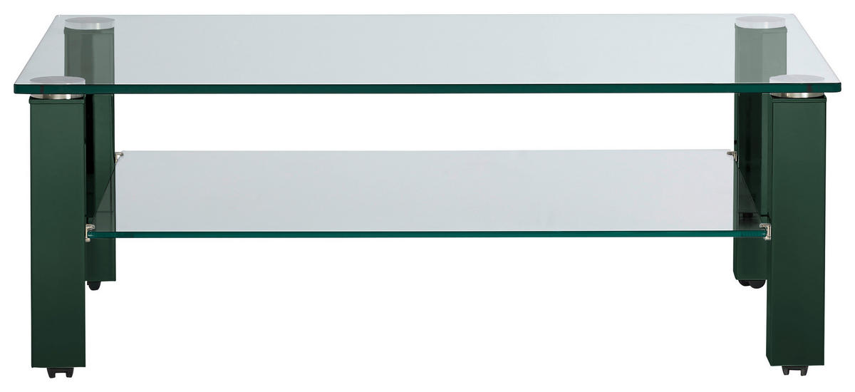 COUCHTISCH in Metall, Glas 110/70/42,5 cm  - Grün, Design, Glas/Kunststoff (110/70/42,5cm)