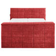 BOXSPRINGBETT 180/200 cm  in Rot  - Rot, KONVENTIONELL, Textil (180/200cm) - Carryhome
