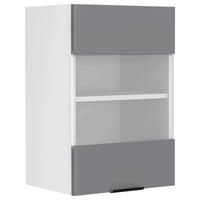 KÜCHENOBERSCHRANK 40/60/31 cm  in Anthrazit, Weiss  - Weiss/Anthrazit, Trend, Glas/Holzwerkstoff (40/60/31cm) - MID.YOU
