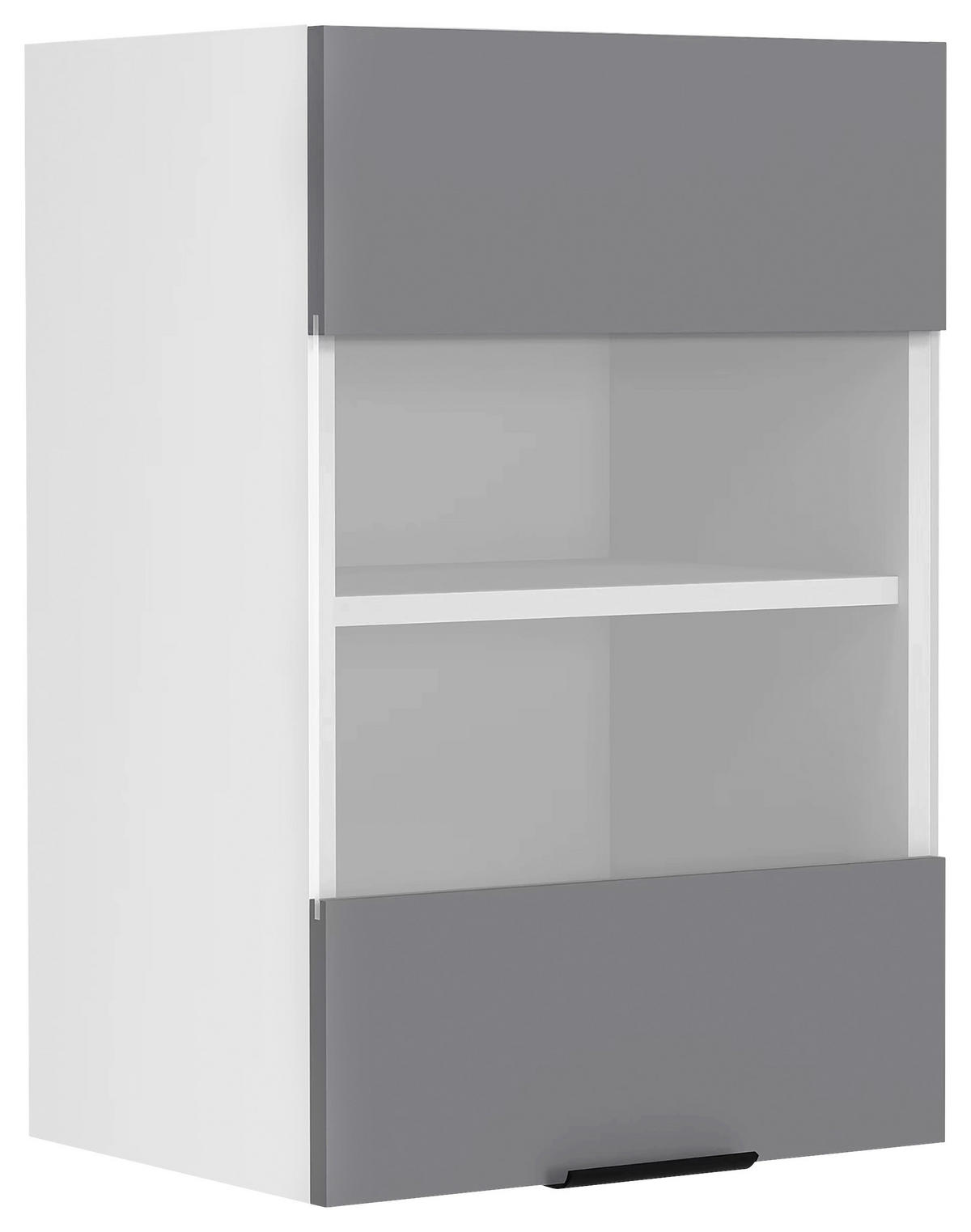KÜCHENOBERSCHRANK 40/60/31 cm  in Anthrazit, Weiss  - Weiss/Anthrazit, Trend, Glas/Holzwerkstoff (40/60/31cm) - MID.YOU