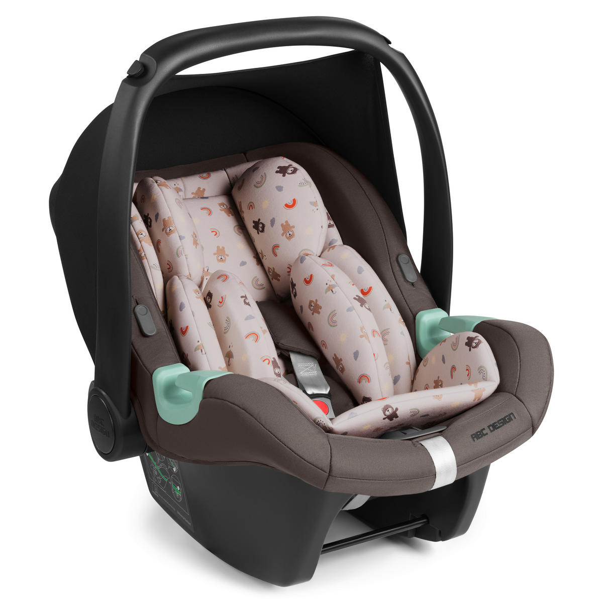 KINDERWAGENSET Salsa 5 Air Starter Set - Teddy  - Sandfarben/Schwarz, Basics, Textil/Metall (95,5/63/118cm) - ABC Design
