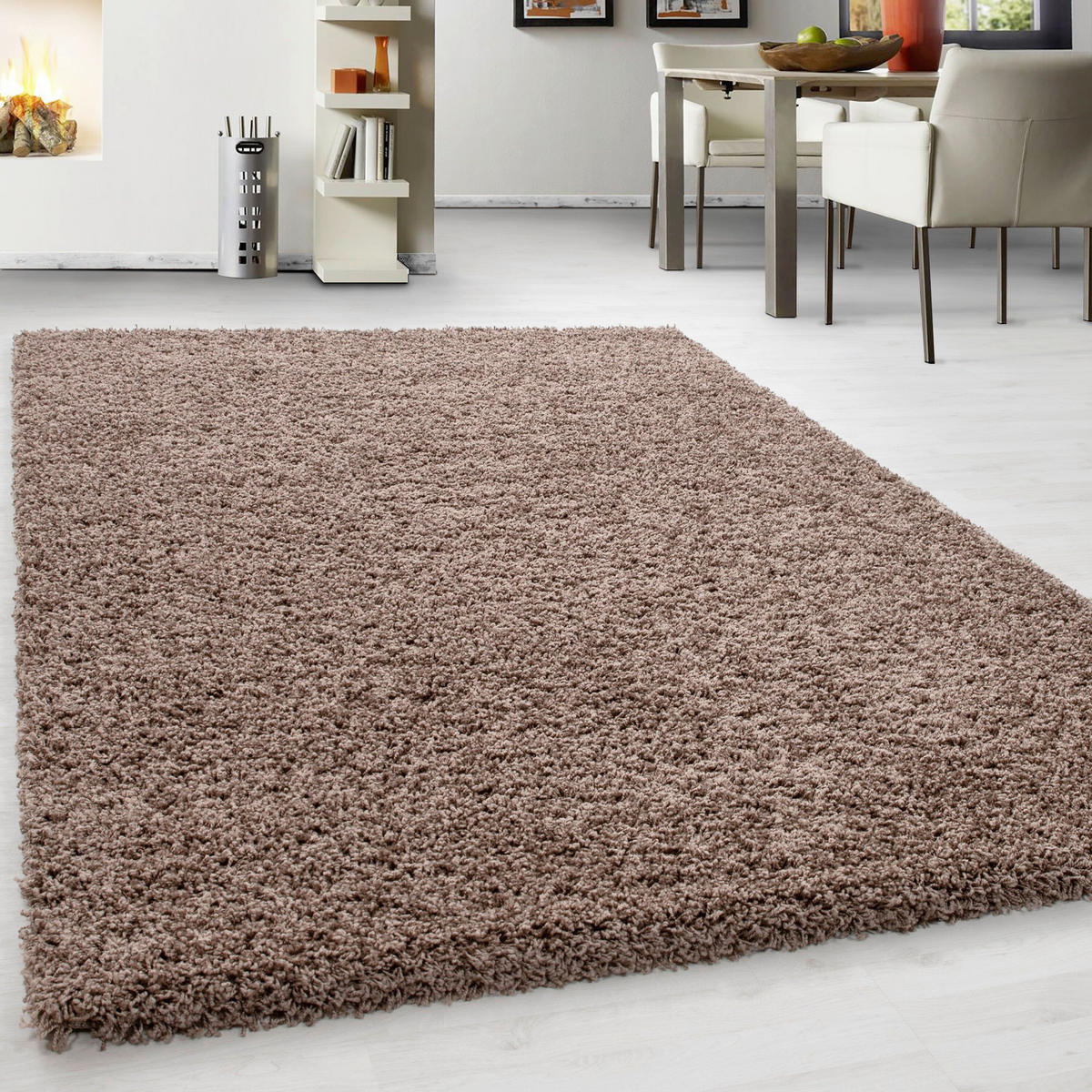 HOCHFLORTEPPICH 200/290 cm Life 1500 Hellbraun  - Hellbraun, KONVENTIONELL, Textil (200/290cm) - Novel