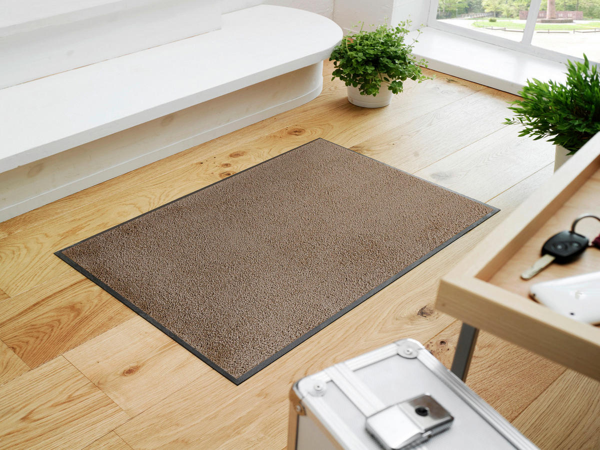 FUßMATTE  50/75 cm  Taupe  - Taupe, KONVENTIONELL, Kunststoff/Textil (50/75cm) - wash+dry