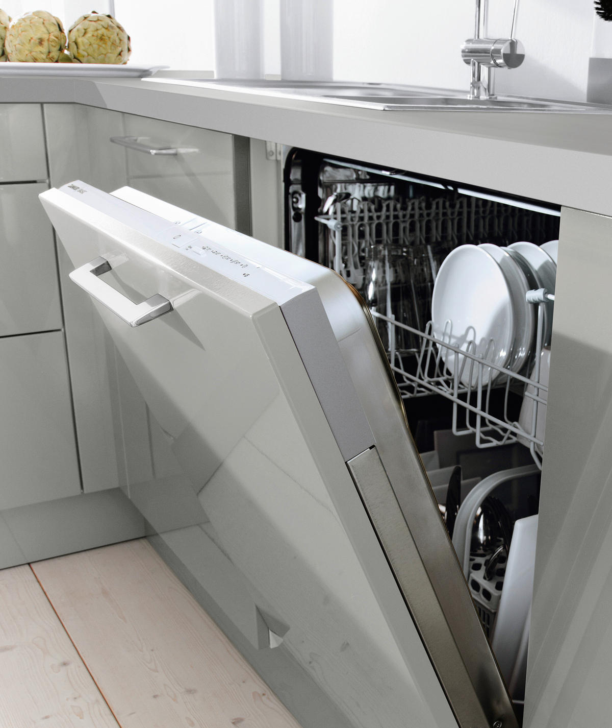 EINBAUKÜCHE   - Grau, Design, Holzwerkstoff - Novel