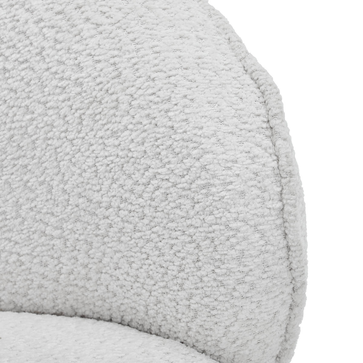 SESSEL in Bouclé Weiß  - Weiß, MODERN, Textil/Metall (76/83/74cm) - Livetastic
