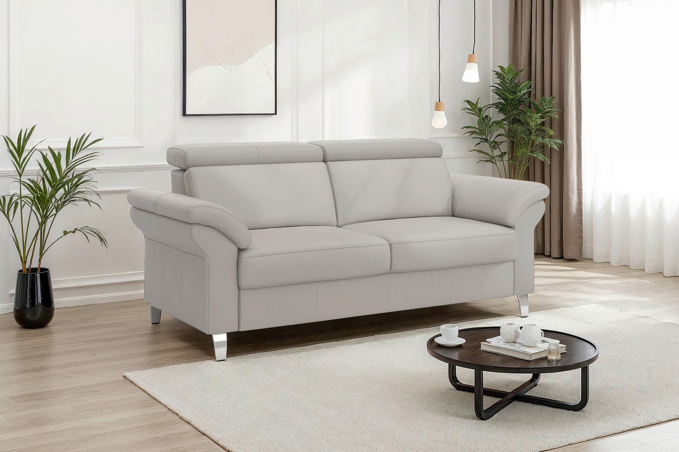 Sit & More 2-Sitzer-Sofa Arngast E Hellgrau 156x84x93 cm