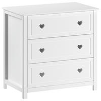 KOMMODE , 90/89/76 cm, 3 Schublade(n)  - Weiß, MODERN, Holz/Holzwerkstoff (90/89/76cm) - Vipack