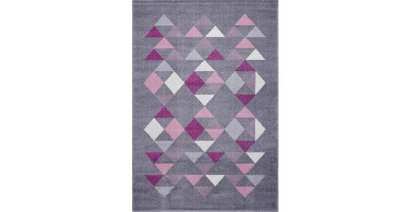 WEBTEPPICH 120/170 cm Grau, Lila, Rosa, Weiß - Lila/Rosa, Textil (120/170cm) - Novel