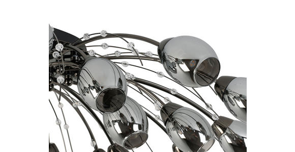 LED-DECKENLEUCHTE 92/25 cm - Chromfarben/Schwarz, Trend, Glas/Kunststoff (92/25cm) - Dieter Knoll