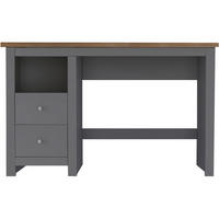 SCHREIBTISCH 120/76/50 cm  in Eichefarben, Eiche grau  - Eichefarben/Eiche grau, Design, Holzwerkstoff/Metall (120/76/50cm) - MID.YOU