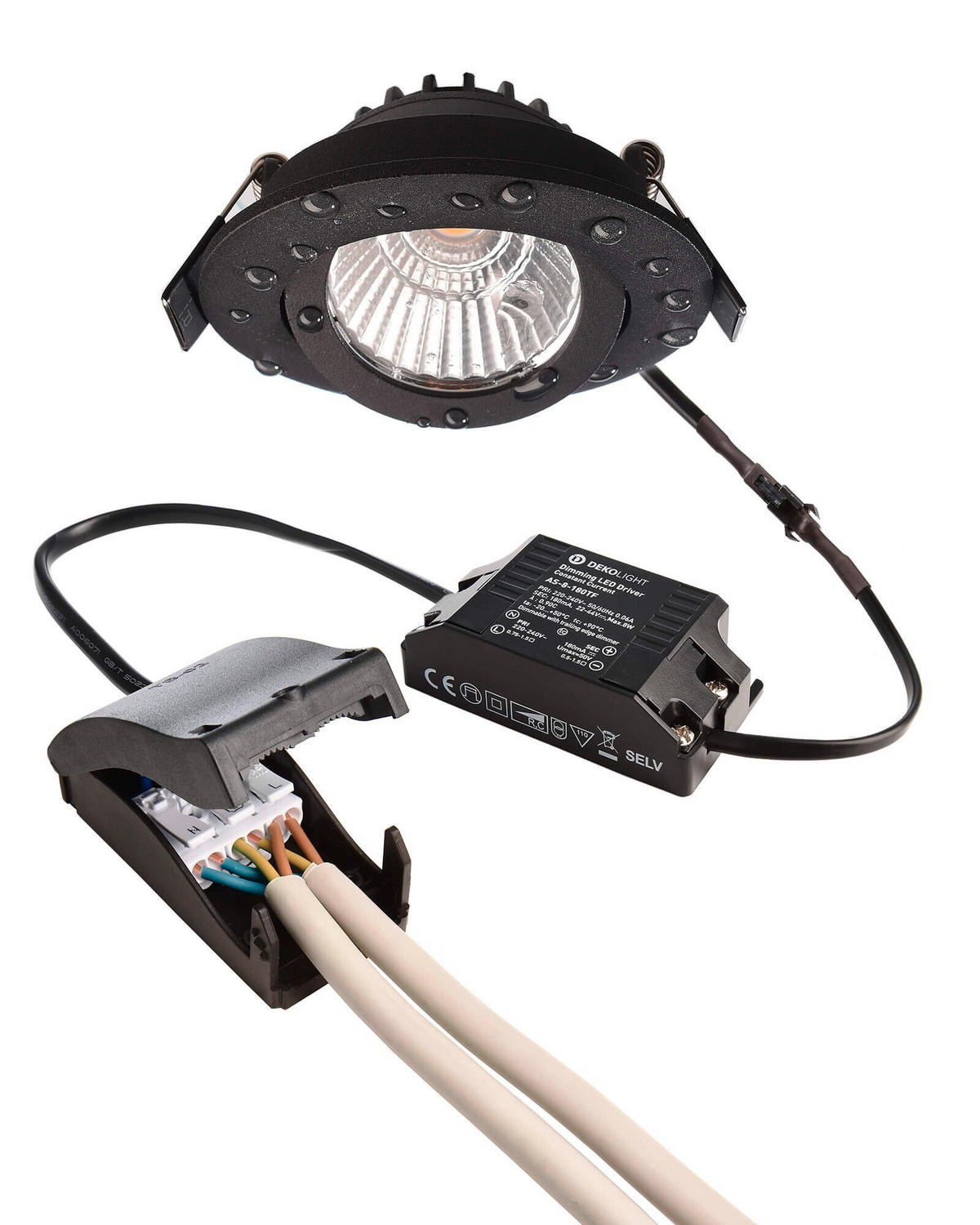 LED-EINBAUSPOT - Schwarz, Konventionell, Metall (8,2/8,2/4,1cm)