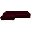 ECKSOFA Mikrofaser Beere  - Beere/Silberfarben, Design, Textil/Metall (190/335cm) - Beldomo Speed