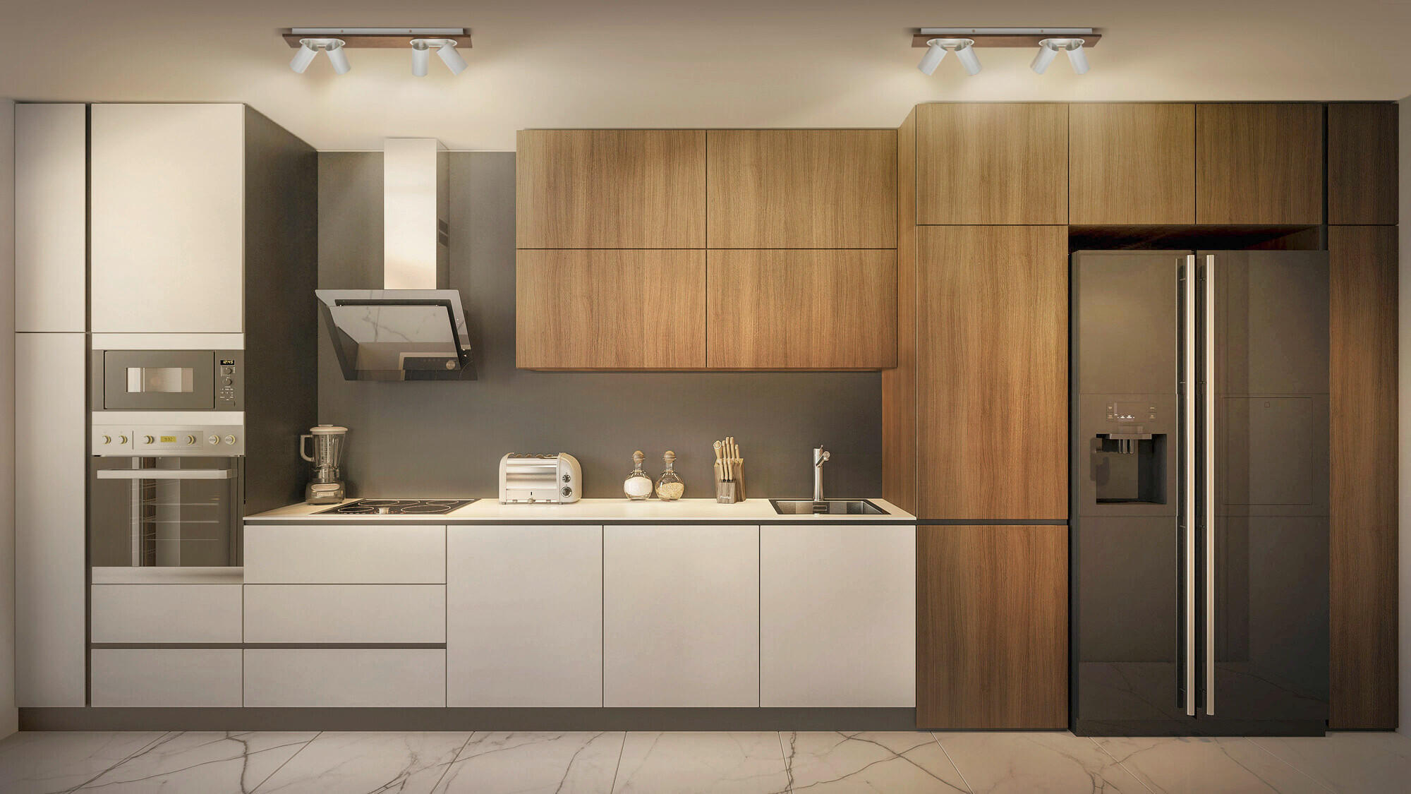 LED-STRAHLER 60/10/14,2 cm   - Naturfarben/Weiß, Basics, Holz/Metall (60/10/14,2cm) - Osram