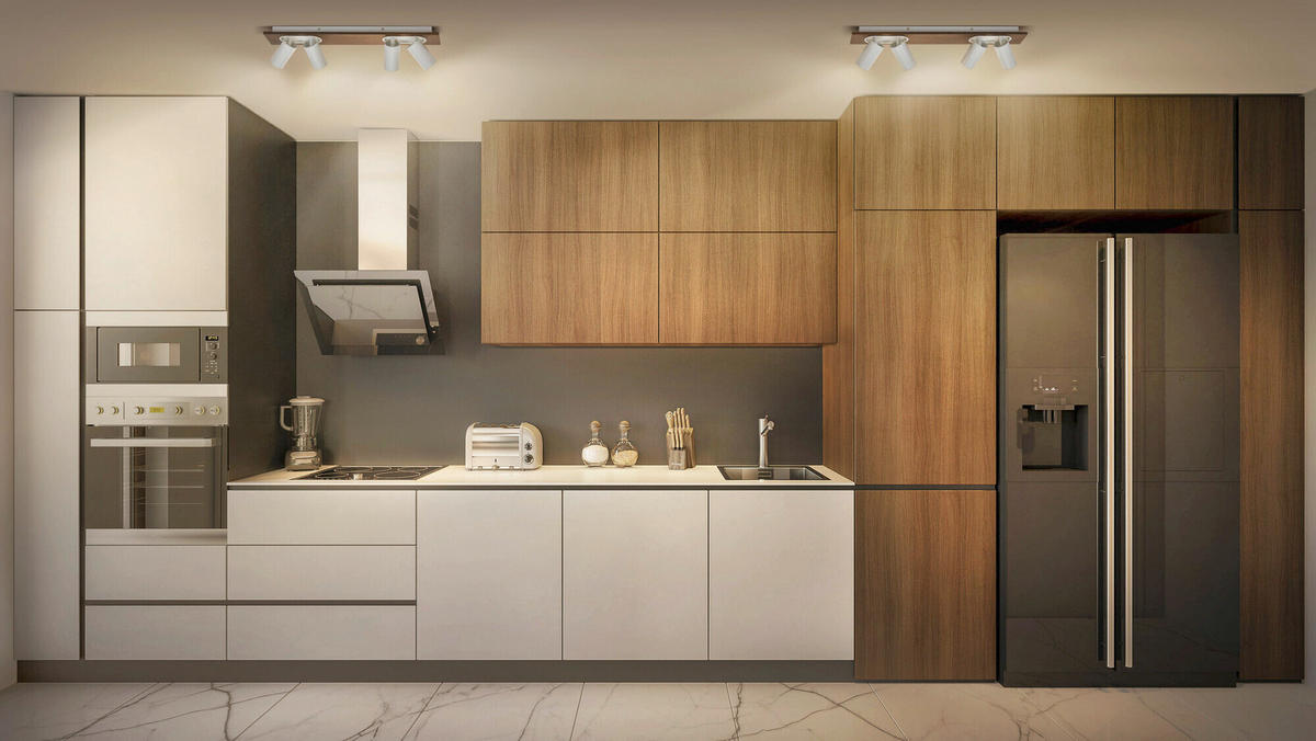 LED-STRAHLER 60/10/14,2 cm   - Naturfarben/Weiß, Basics, Holz/Metall (60/10/14,2cm) - Osram