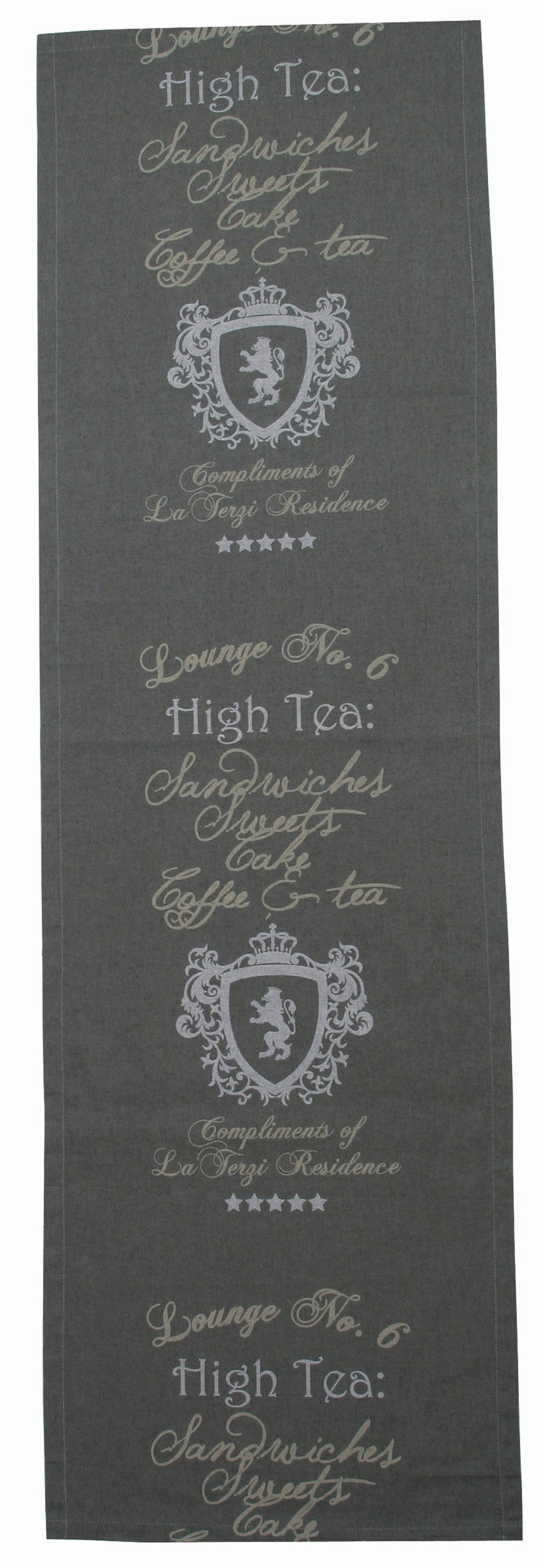 TISCHLÄUFER 40/130 cm  - Anthrazit, Design, Textil (40/130cm)