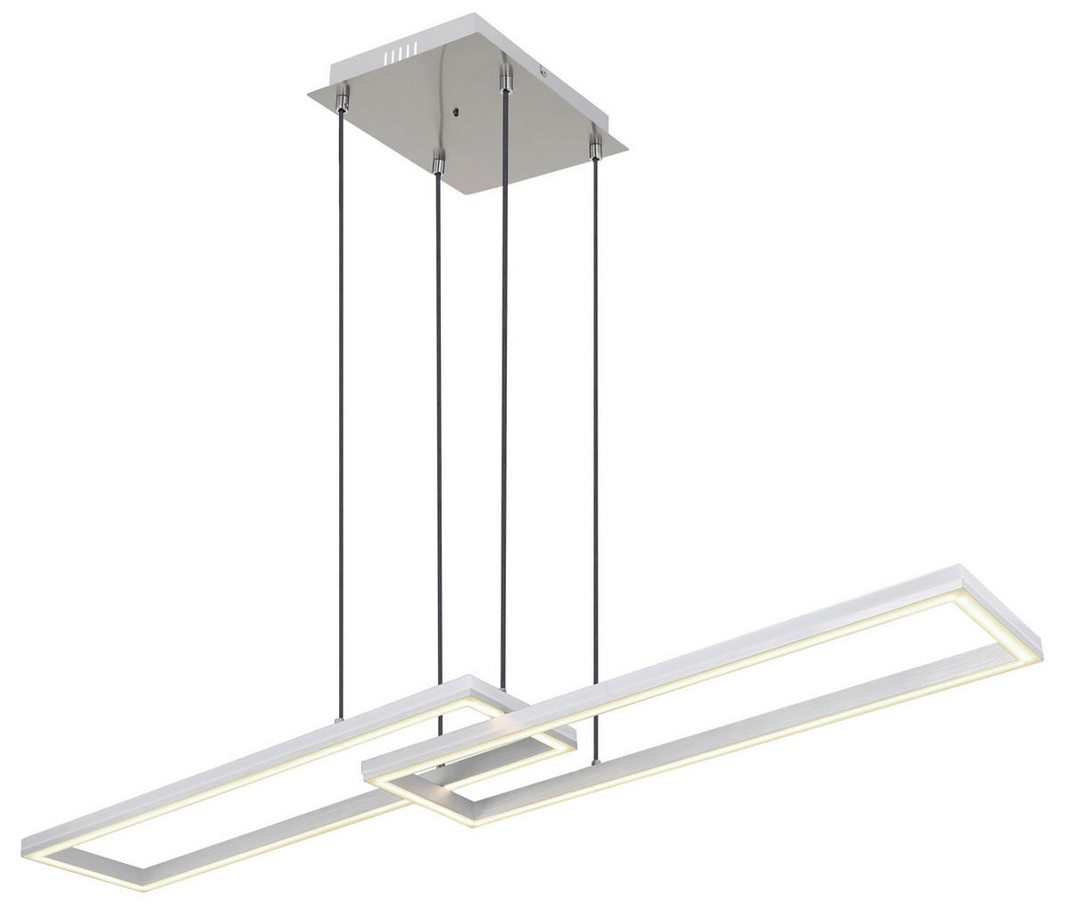 LED-HÄNGLAMPA 119,5/25,5/120 cm  - opal/silver, Trend, metall/plast (119,5/25,5/120cm) - Globo