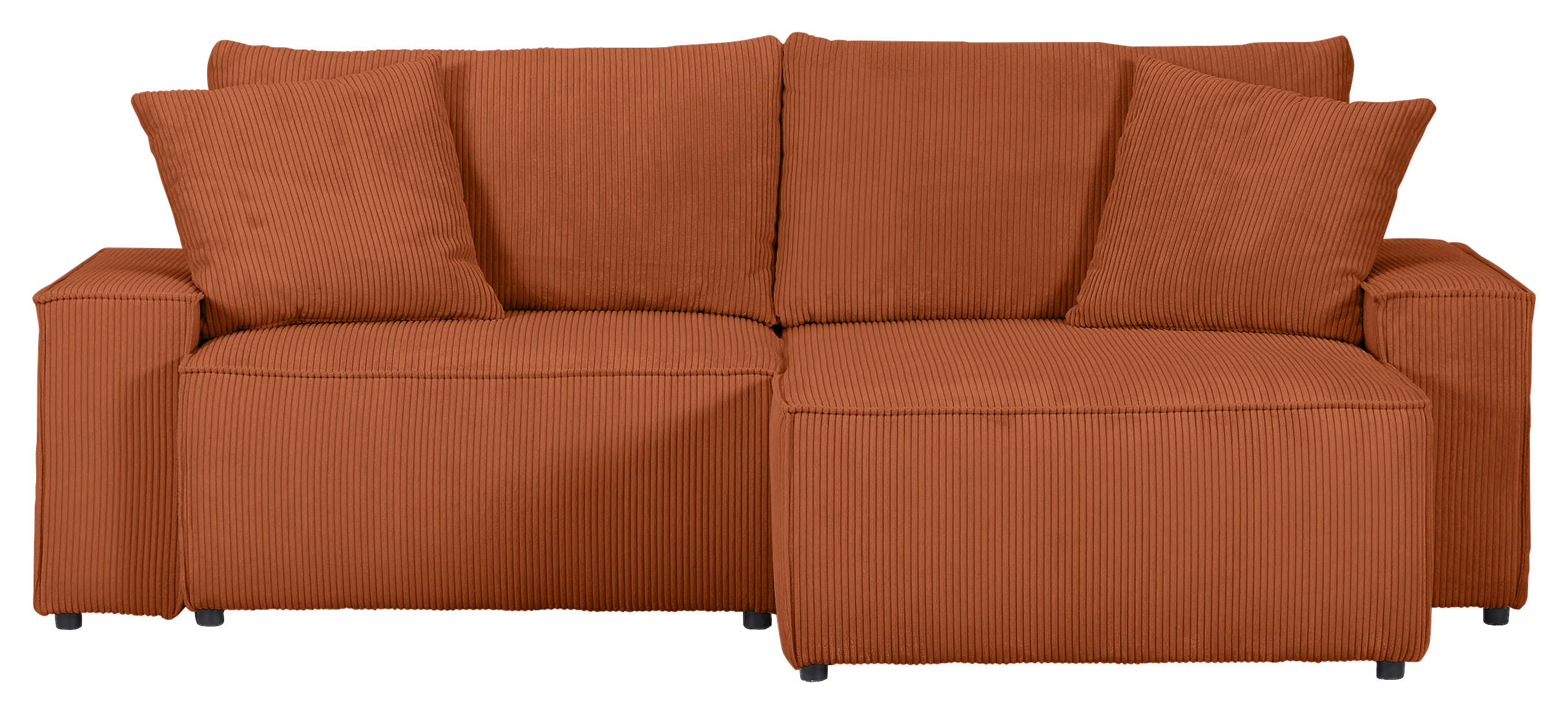 HÖRNSOFFA i manchester rostfärgad  - svart/rostfärgad, Klassisk, textil/plast (250/153cm) - MID.YOU
