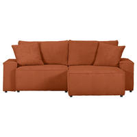 HÖRNSOFFA i manchester rostfärgad  - svart/rostfärgad, Klassisk, textil/plast (250/153cm) - MID.YOU