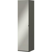KLEIDERSCHRANK in Graphitfarben  - Edelstahlfarben/Graphitfarben, Design, Glas/Holzwerkstoff (51,3/213,6/59,3cm) - Cantus