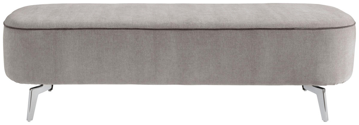 BETTBANK 157/45/53 cm   - Dunkelgrau/Schwarz, Konventionell, Textil/Metall (157/45/53cm) - Beldomo - Sleep