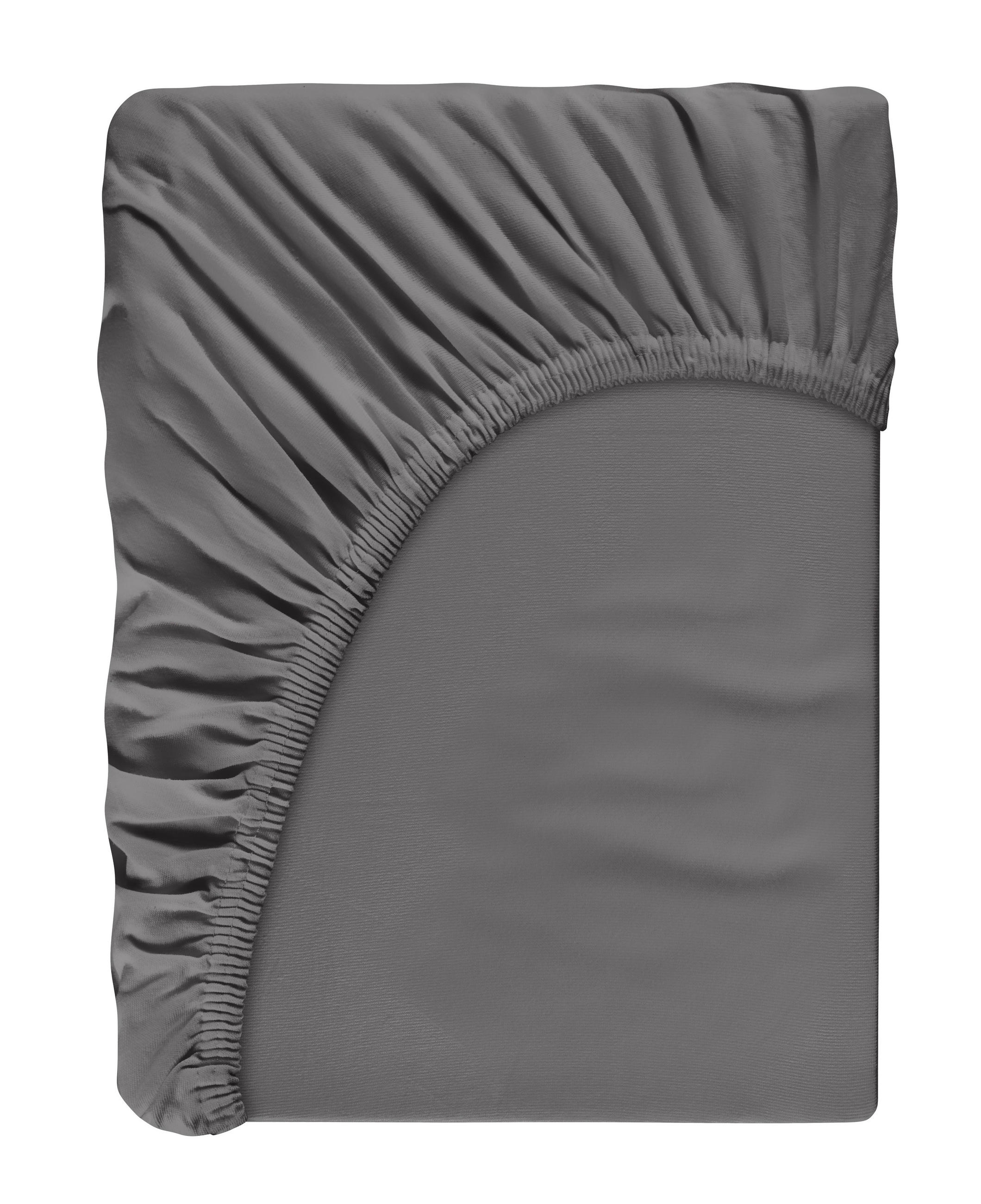 ELASTICKÉ PROSTĚRADLO, antracitová, 120/220 cm - antracitová, Basics, textil (120/220cm) - Dieter Knoll