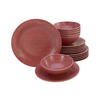 SERVIS 18 delar  - mörkrosa, Trend, keramik - Creatable