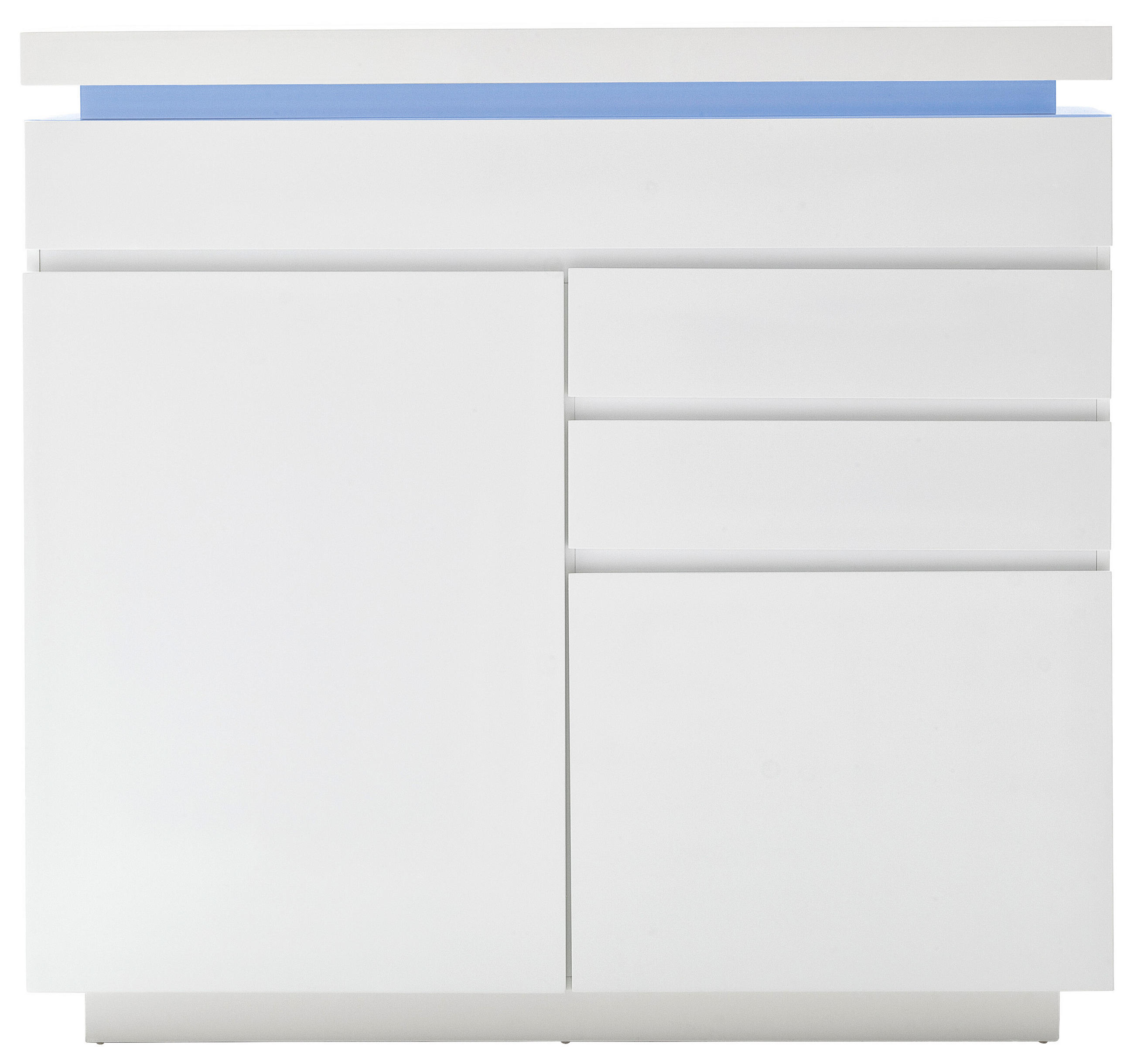 KOMMODE  in 120/114/40 cm  - Weiß Hochglanz, Design, Holzwerkstoff (120/114/40cm)