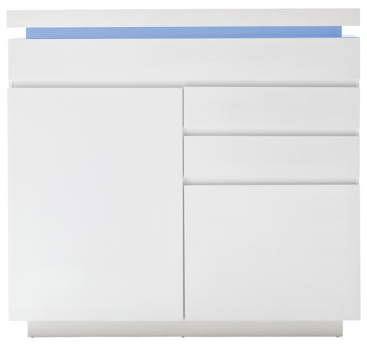 KOMMODE 120/114/40 cm Weiss Hochglanz  - Weiss Hochglanz, Design, Holzwerkstoff (120/114/40cm)