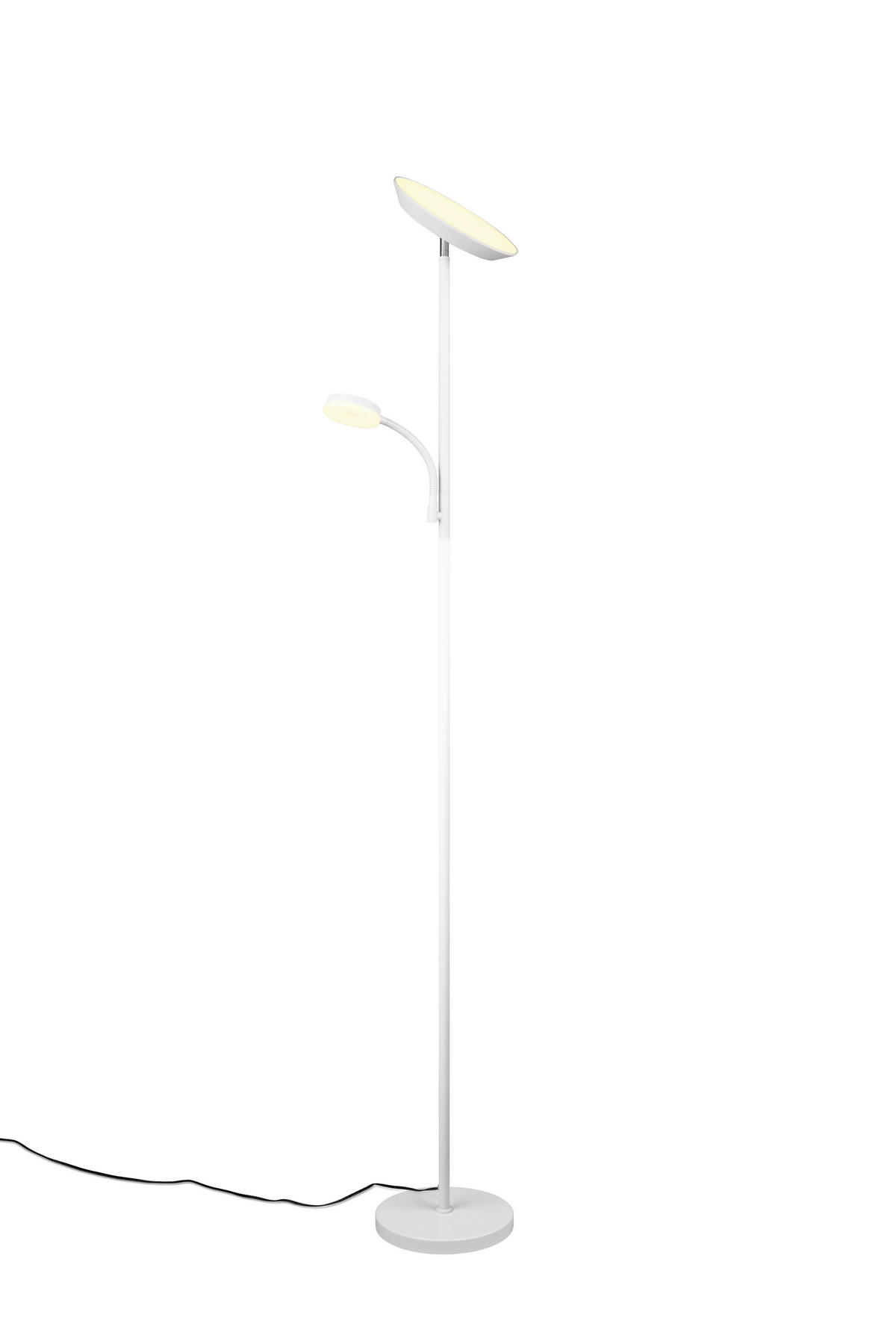 PODNA LED LAMPA - bela, Osnovno, metal/plastika (25/178cm)