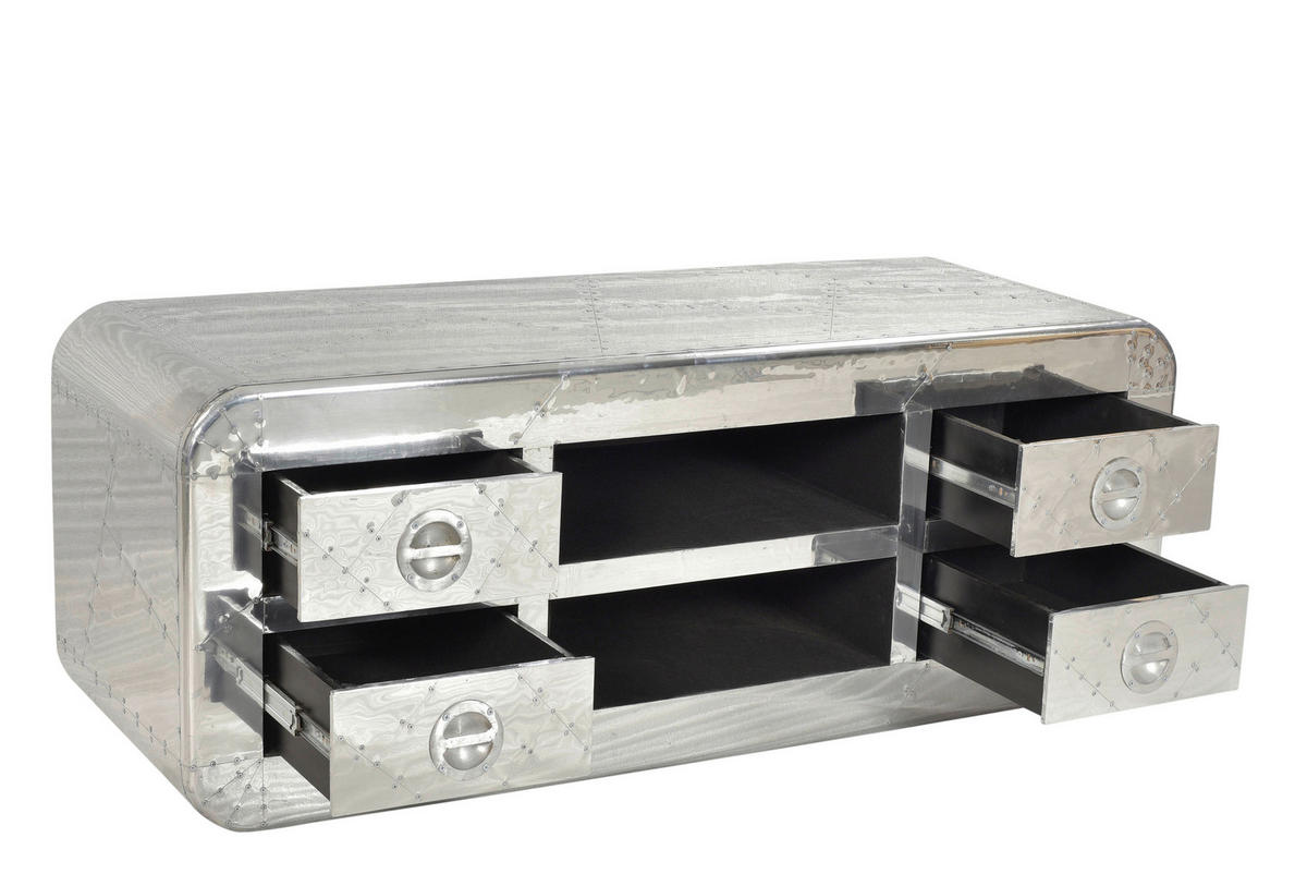 LOWBOARD  140/50/45 cm 4 Schublade(n)  - Silberfarben, Design, Holz/Holzwerkstoff (140/50/45cm) - MID.YOU