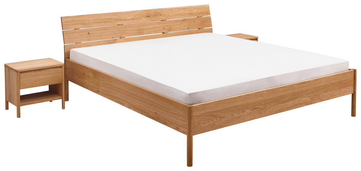BETT 160/200 cm,  in Wildeiche,  - Wildeiche, KONVENTIONELL, Holz (160/200cm) - Linea Natura