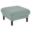 HOCKER in Textil Mintgrün  - Schwarz/Mintgrün, Design, Textil/Metall (74/46/74cm) - Pure Home Comfort