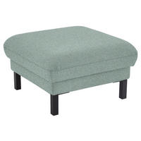HOCKER in Textil Mintgrün  - Schwarz/Mintgrün, Design, Textil/Metall (74/46/74cm) - Pure Home Comfort