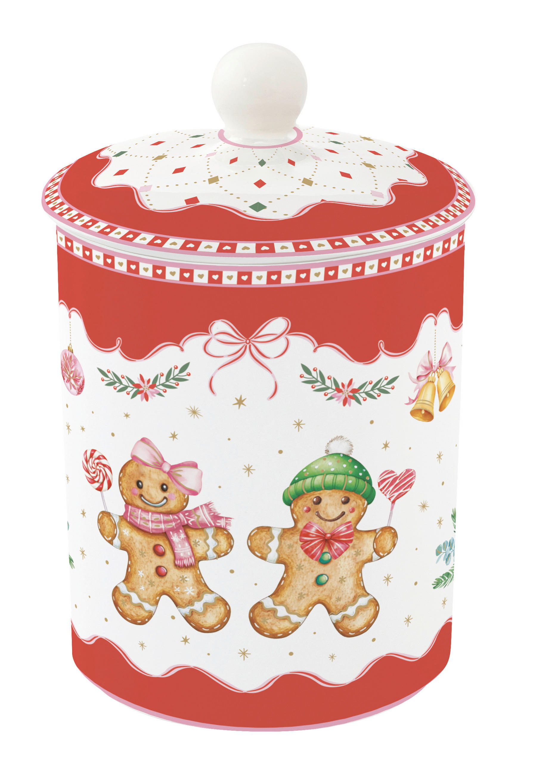 ÉTELTÁROLÓ   - piros/fehér, Basics, kerámia (11,5cm)