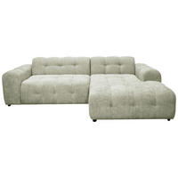 ECKSOFA RUNO Beige Bouclé  - Beige/Schwarz, Design, Kunststoff/Textil (270/175cm) - MID.YOU