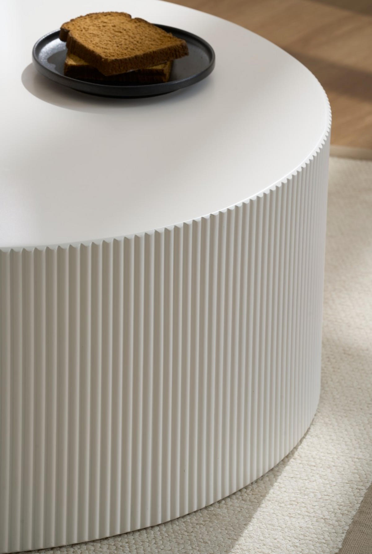 COUCHTISCH 80/80/35 cm rund Schwarz  - Schwarz, Design, Holzwerkstoff (80/80/35cm) - MID.YOU